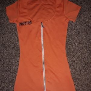 Womens inmate GUILTY Halloween costume size small